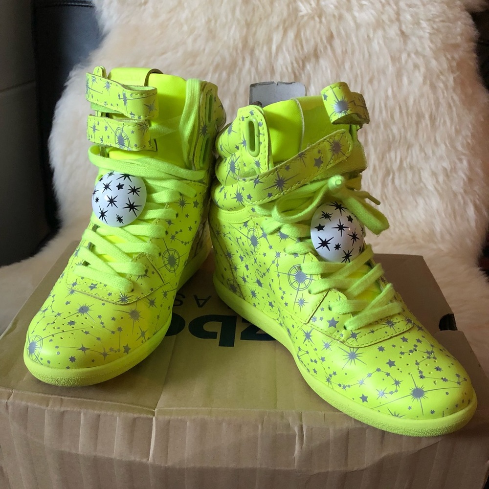 Melody Ehsani x Reebok Classic Neon Wedge Sneakers Sz 5.5